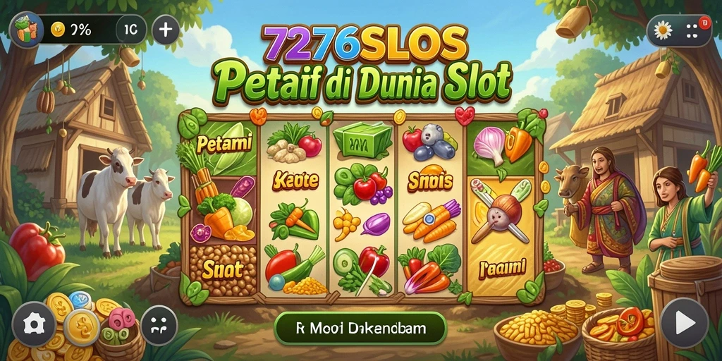 Tangkapan layar gameplay 7276SLOTS menampilkan pengalaman bertani yang seru dan interaktif.