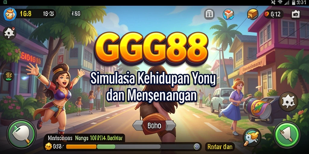 Tampilan gameplay menarik dari GGG888 yang menunjukkan interaksi dan simulasi kehidupan.