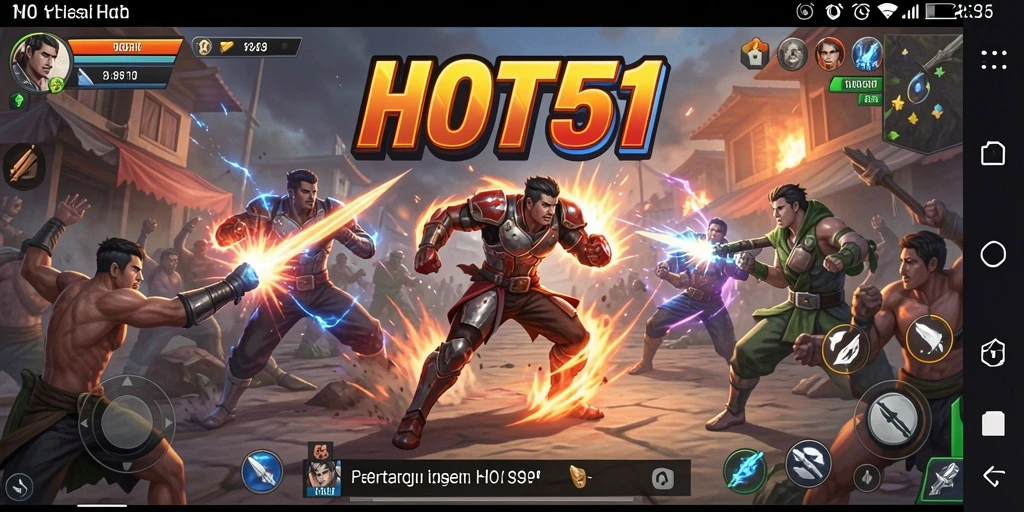 Screenshot HOT51 menampilkan aksi seru dalam pertarungan Fighting.
