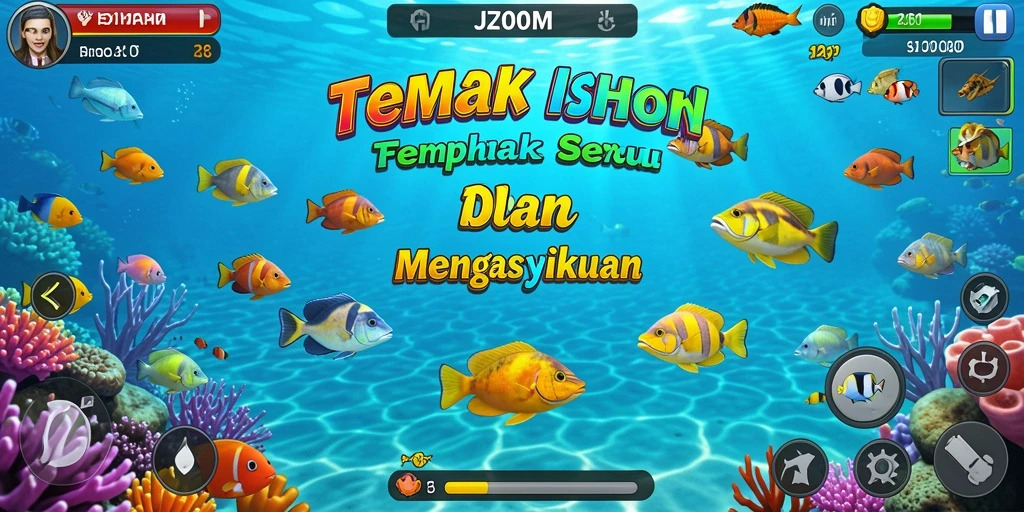 Gameplay seru J200M menembak ikan di lautan yang menantang.