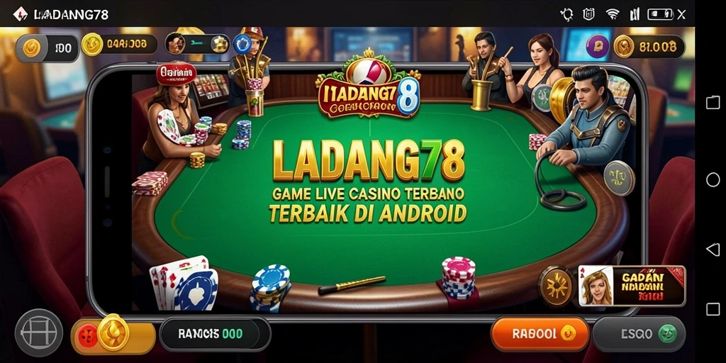 Screenshot LADANG78 menampilkan dealer langsung di meja roulette.