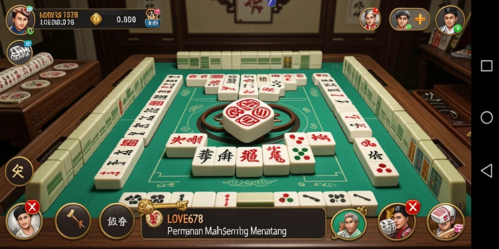 Tampilan menarik dari gameplay LOVE678 Mahjong yang memukau.